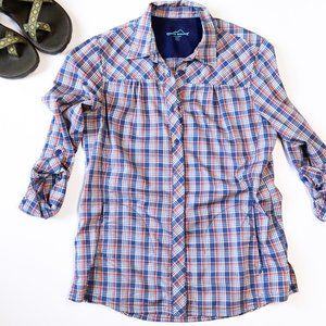 Eddie Bauer Plaid Button Down Sz M